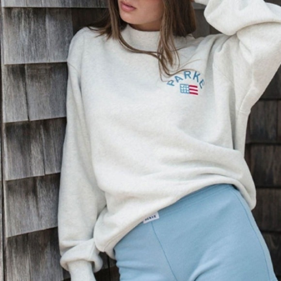 Parke White Women's Crewneck Sweatshirt - Picture 2 of 3